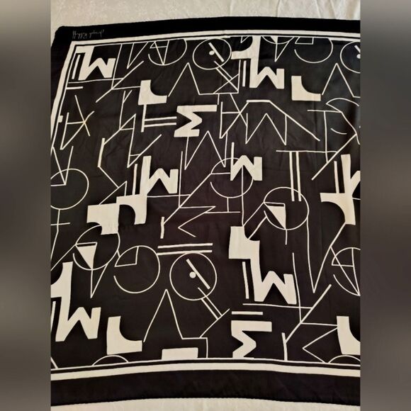 Joseph Ribkoff Abstract Black & White Scarf - Picture 4 of 12